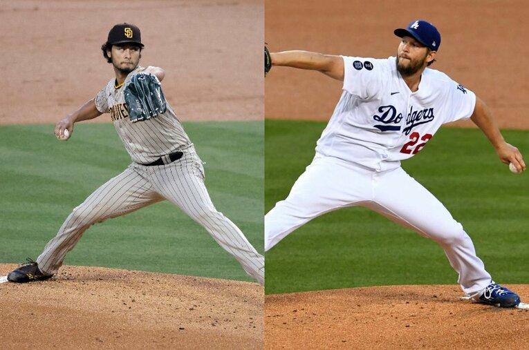 ダルビッシュとカーショー。2人の連戦はメジャー屈指のハイレベルな投手戦だった ／ photograph by Getty Images