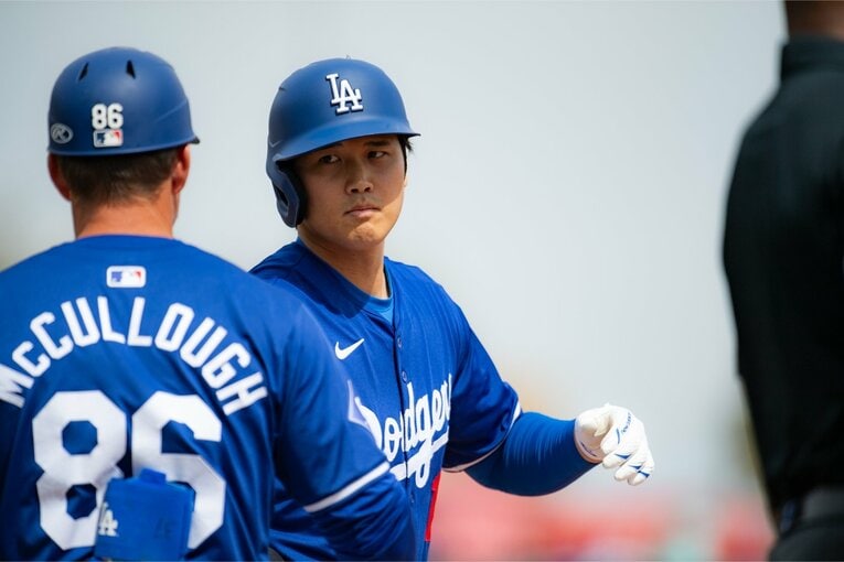 Numberカメラマンのオリジナル撮影「2024ドジャースキャンプ」での大谷（20枚超の20枚目）　©Nanae Suzuki