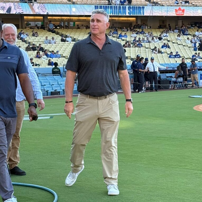 ドジャースタジアムを歩いていたところ……　©Naoyuki Yanagihara