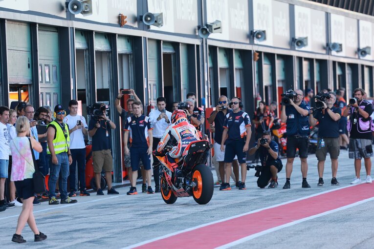 9月6〜7日にイタリア・ミサノで行われた公式テストのマルケス　photograph by Satoshi Endo