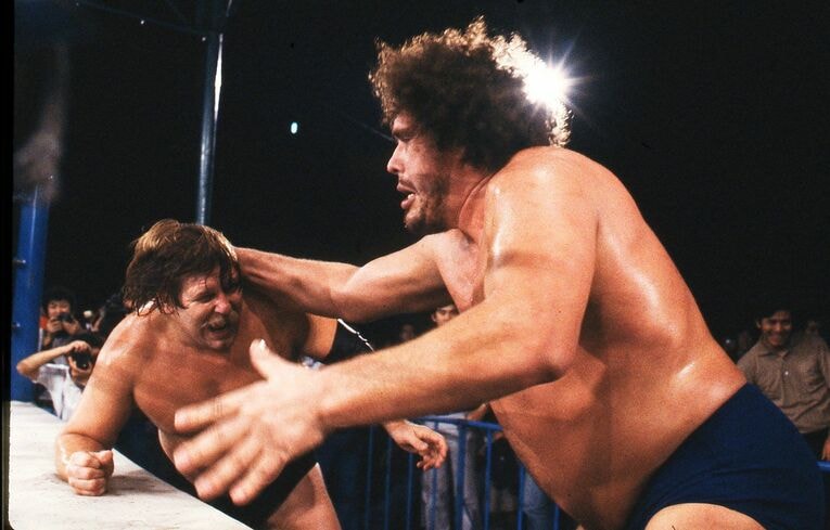 1981年、アンドレvsハンセンの“田園コロシアム決戦”は場外乱闘に発展　©AFLO