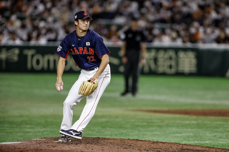 11月の侍ジャパン強化試合ではメンバー入りしていた山崎颯一郎　©︎Kiichi Matsumoto