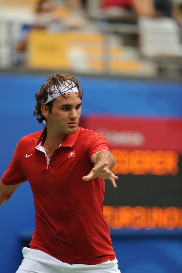 北京五輪のフェデラー　©Kaoru Watanabe/JMPA