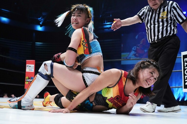 オールラウンダーのMIRAIは、山岡のポテンシャルを引き出す試合運び　©Essei Hara