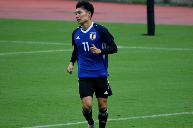 AFC U23アジアカップウズベキスタン2022予選に向けた強化合宿に参加した松村　©︎Takahito Ando