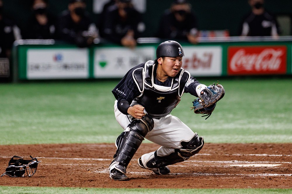 佐々木朗希とともに注目を集める松川。打撃が今後の課題となる　©Kiichi Matsumoto