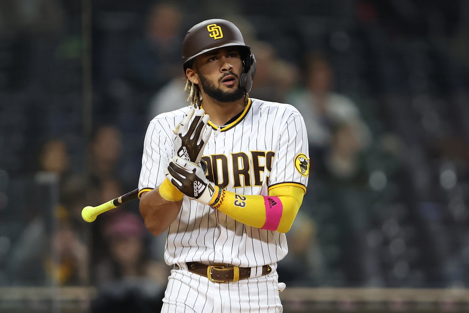 5月6日時点で打率.229と低調なタティースJr.。MLB史上最長となる大型契約の初年だけにその真価が問われる