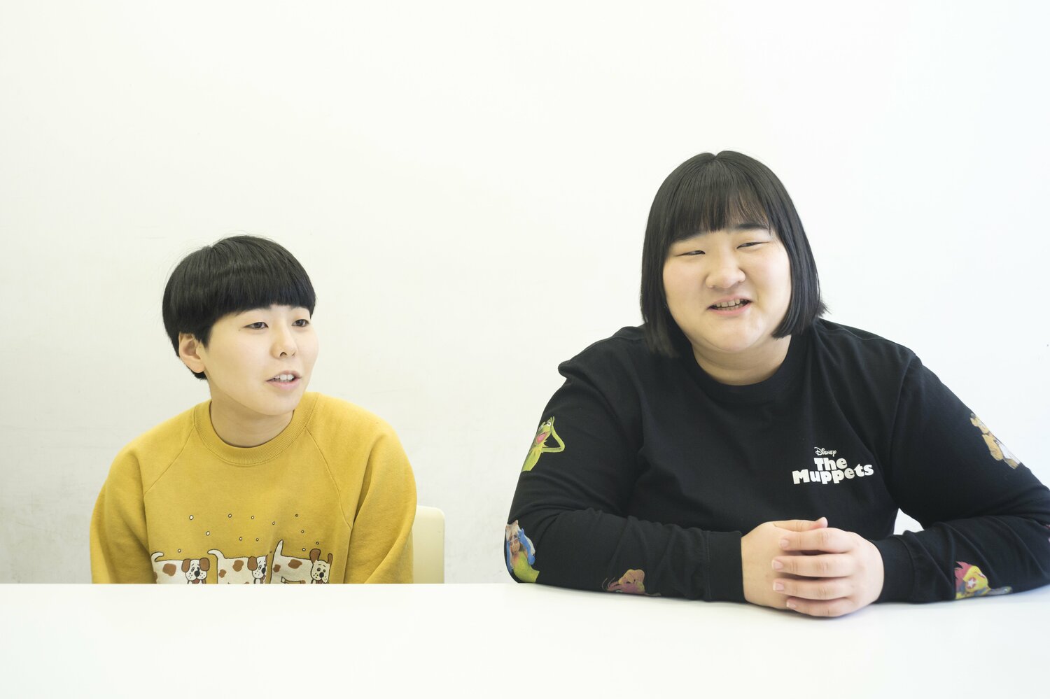 結成3年で初めてのM-1決勝だったヨネダ2000。誠（ボケ・ネタ作り担当、写真左）と愛（ツッコミ担当）。吉本興業所属