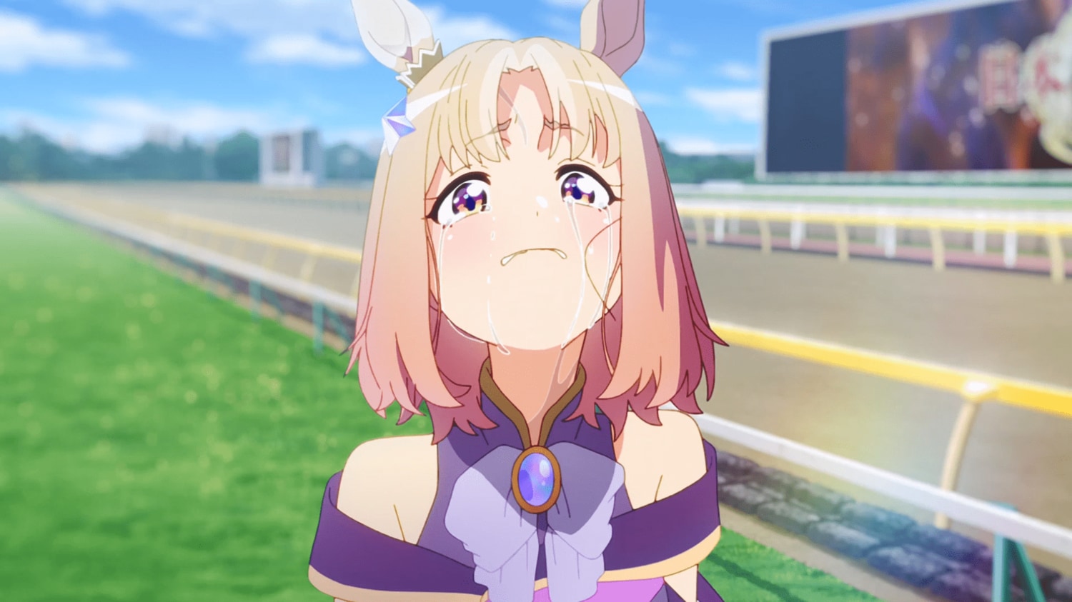 ダービーの後、涙をこらえきれないトップロード　©Cygames, Inc.