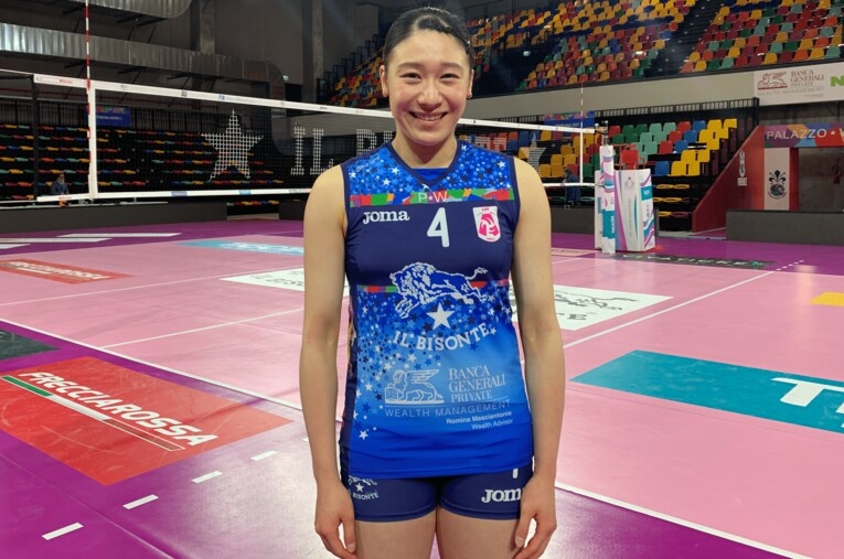 昨秋からイタリアでプレーする石川真佑。少しずつ手応えを掴み始めている ／ photograph by Noriko Yonemushi