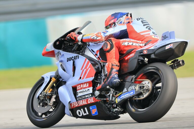 23年型ドゥカティで周回を重ねるマルク・マルケス　©Satoshi Endo