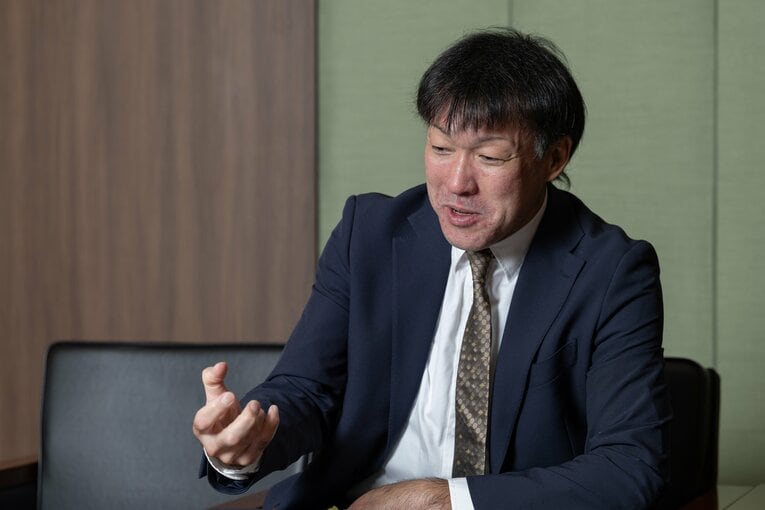Number Webのインタビューに応じた多田野数人氏　©Tatsuo Harada