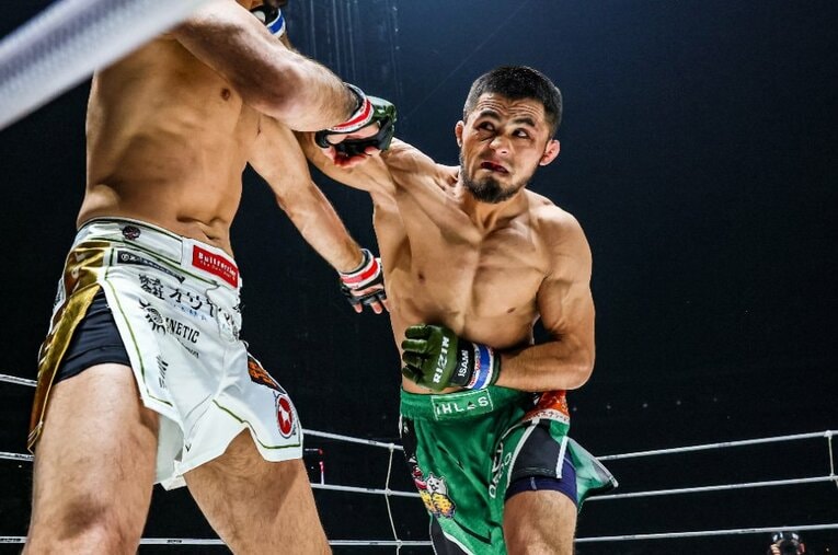 RIZIN初出場から1年足らずでフェザー級王者となったラジャブアリ・シェイドゥラエフ。衝撃の62秒TKOでクレベル・コイケを粉砕した ／ photograph by RIZIN FF Susumu Nagao