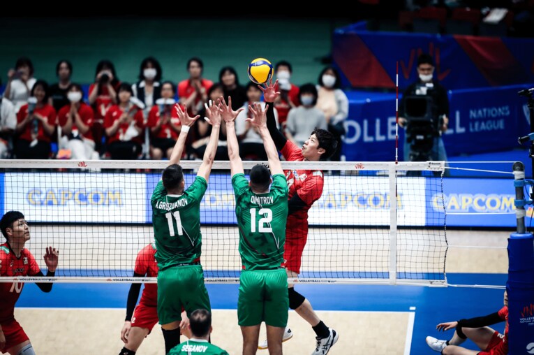 ネーションズリーグ ブルガリア戦　©︎FIVB