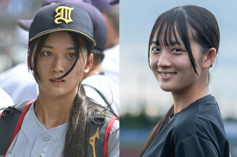 今夏の甲子園でさまざまな話題を呼んだ仙台育英「初の女子部員」である星よつはさん。彼女が高校野球生活で感じたリアルとは ／ photograph by (L)Hideki Sugiyama / (R)Shiro Miyake