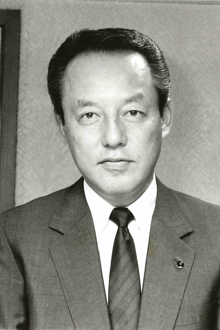 修造の父、松岡功氏（当時東宝会長、撮影は1986年）
