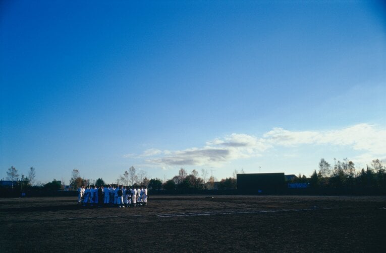 2004年撮影。香田誉士史監督時代の駒大苫小牧。北海道の地から全国制覇を成し遂げた　©Hideki Sugiyama