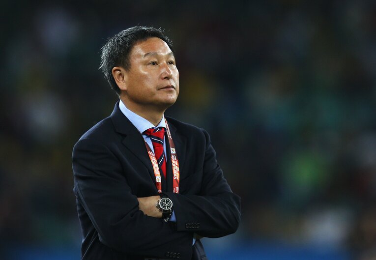 2010年南アフリカW杯で韓国代表を率いたホ・ジョンム　©︎Getty Images