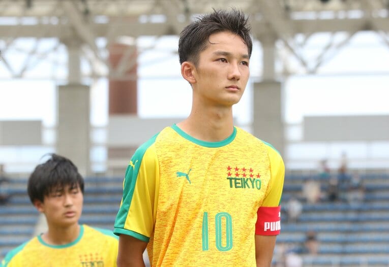 キャプテンとして帝京サッカー部を牽引するFW伊藤聡太（3年）©︎Takahito Ando