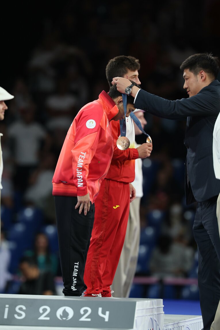 銅メダルを獲得した永山。その後涙を見せた　©JMPA