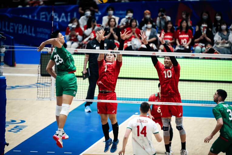 ネーションズリーグ ブルガリア戦　©︎FIVB