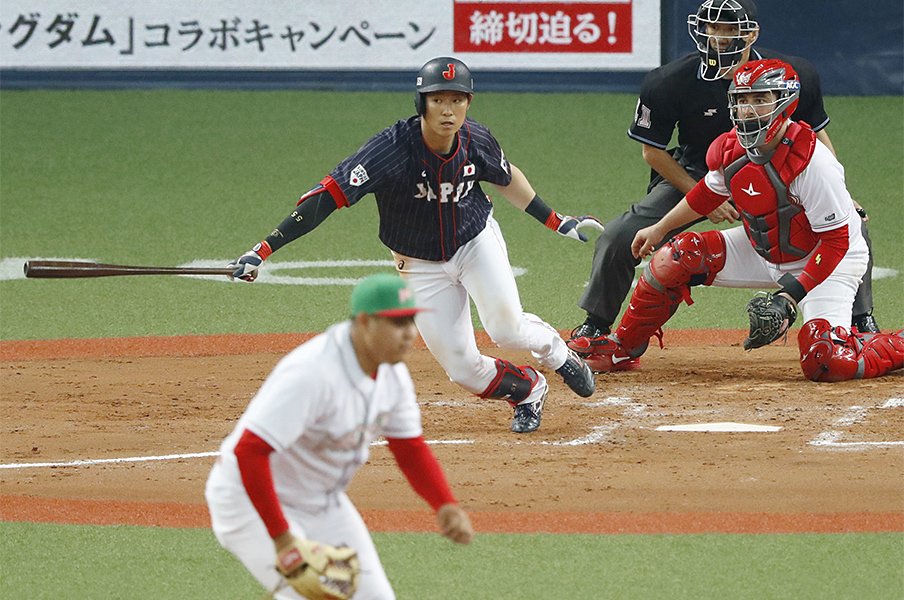 秋山翔吾、筒香嘉智が抜けたら……。メキシコ戦で見えた侍ジャパンの遠謀。<Number Web> photograph by Kyodo News