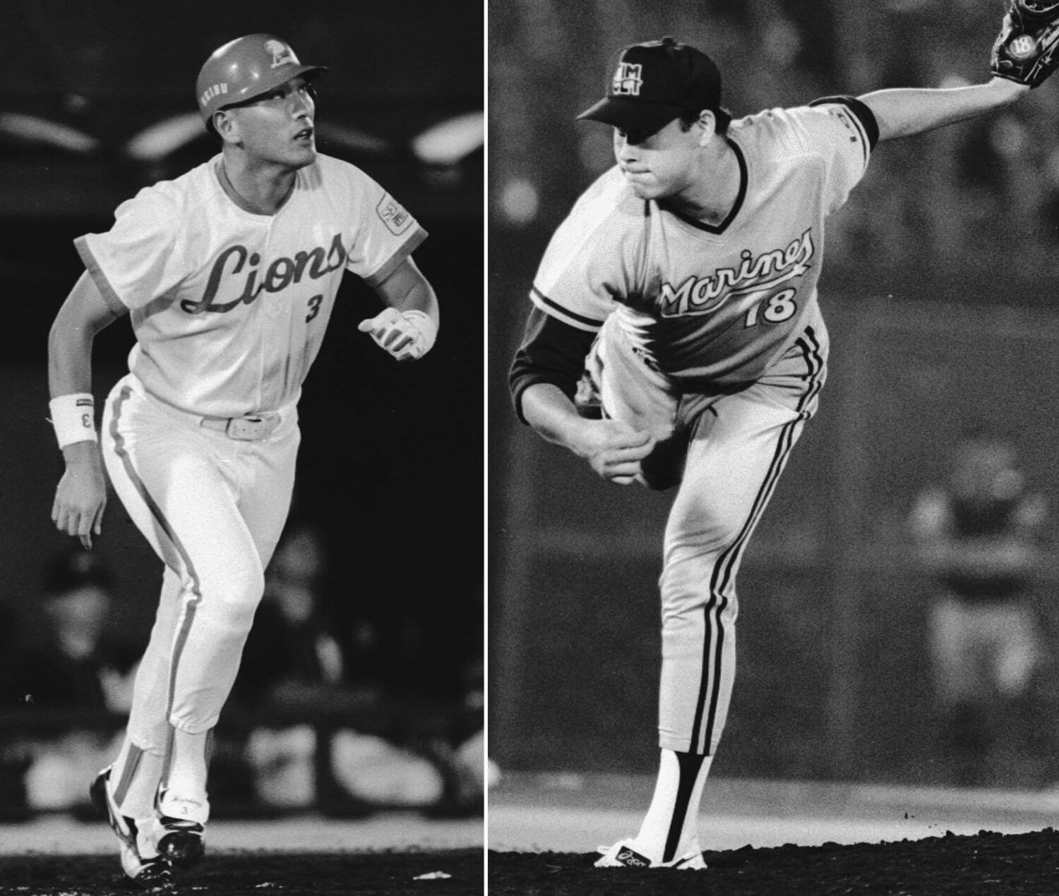 「平成の名勝負」を繰り広げた西武・清原とロッテ・伊良部　©︎KYODO