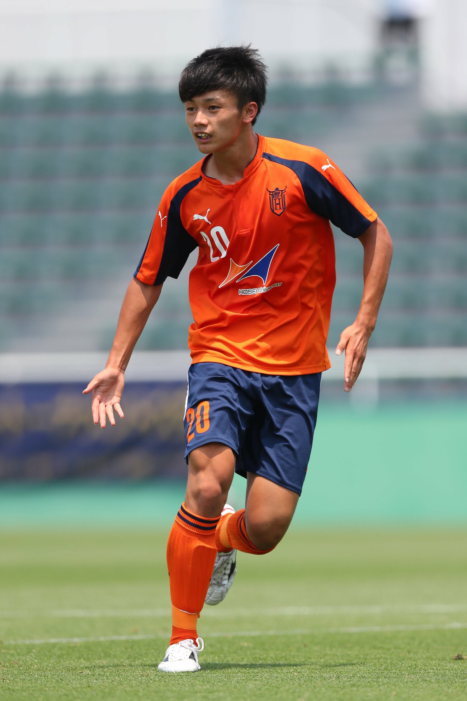 法政大学1年時の上田綺世(当時18歳) ©YUTAKA/AFLO SPORT