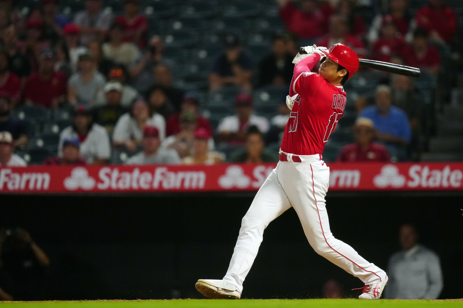 ロイヤルズ戦にて3ランホームランを放った瞬間　©Getty Images