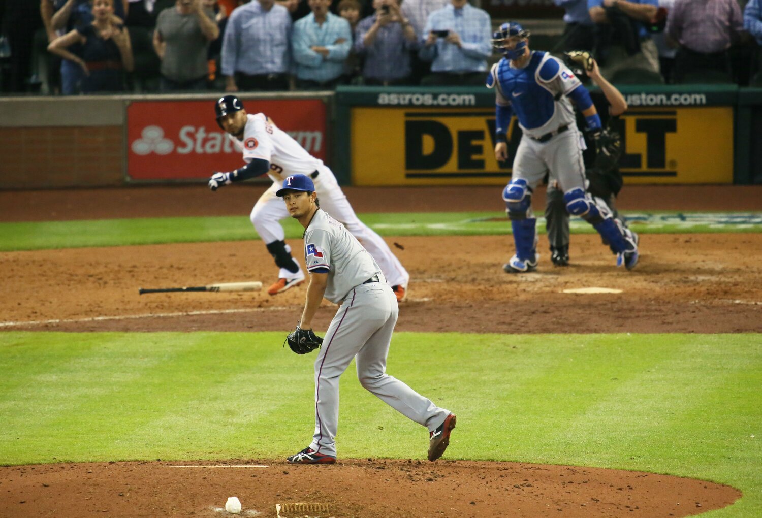 2013年4月2日、完全試合達成の目前で安打を許したダルビッシュ有　©︎Thomas Anderson/AFLO