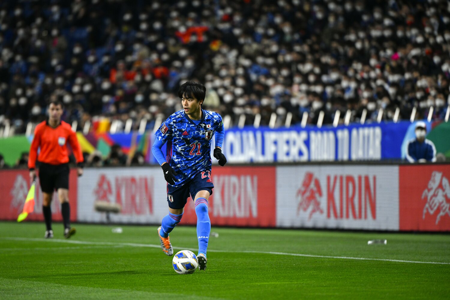 ジョーカーとして日本代表をW杯出場に導いた三笘薫　©Takuya Sugiyama/JMPA