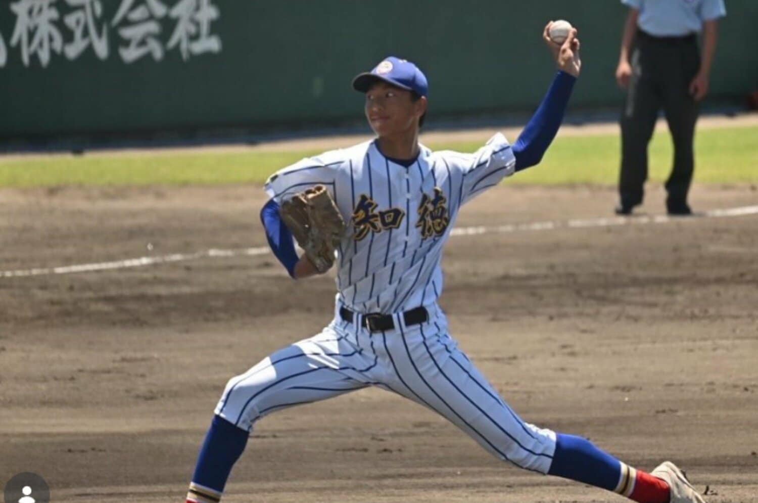 知徳高校の渡辺。192cmでしかもサウスポーという稀少さは唯一無二だ/知徳高校硬式野球部公式インスタグラムより引用