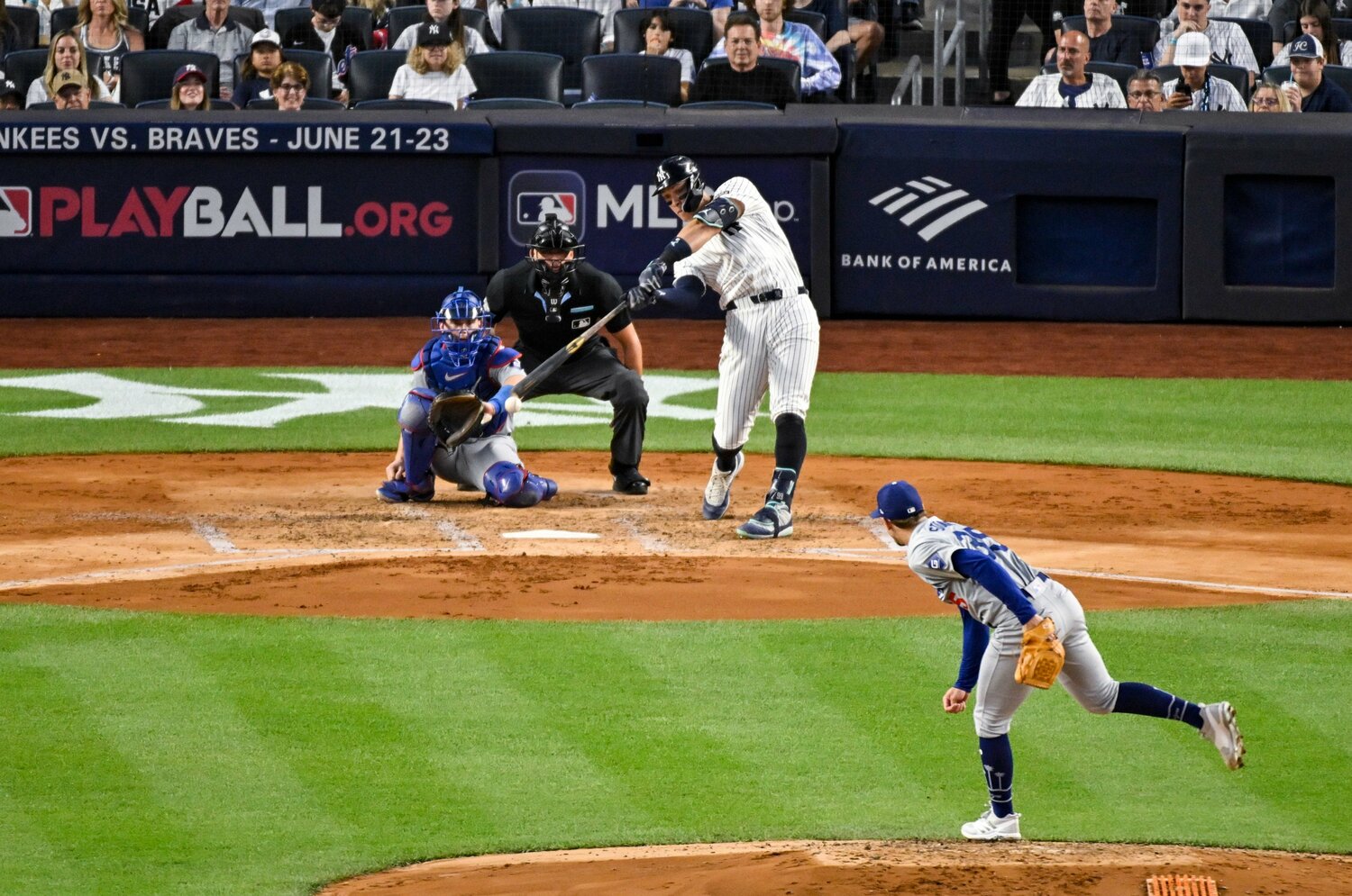 今年6月の対戦では、ジャッジがヤンキースタジアムでアーチを架けている ©Hiroaki Yamaguchi