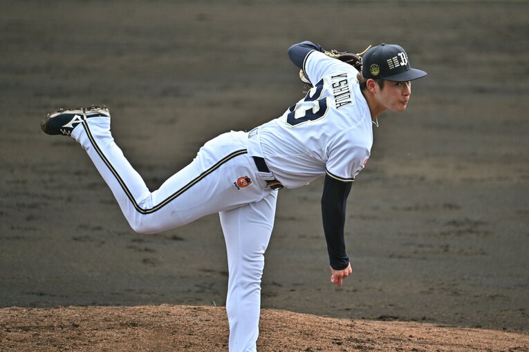 オリックスキャンプで奮闘する吉田輝星　©Hideki Sugiyama