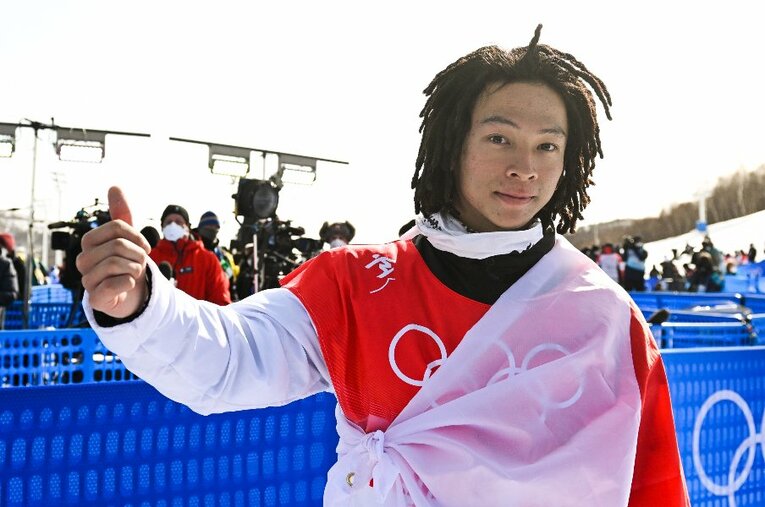 競技中にイヤフォンでTHA BLUE HERBを聴いていたことを明かした平野歩夢。五輪の金メダリストでは、マラソンの野口みずきもヒップホップ好きとして知られている ／ photograph by Asami Enomoto／JMPA