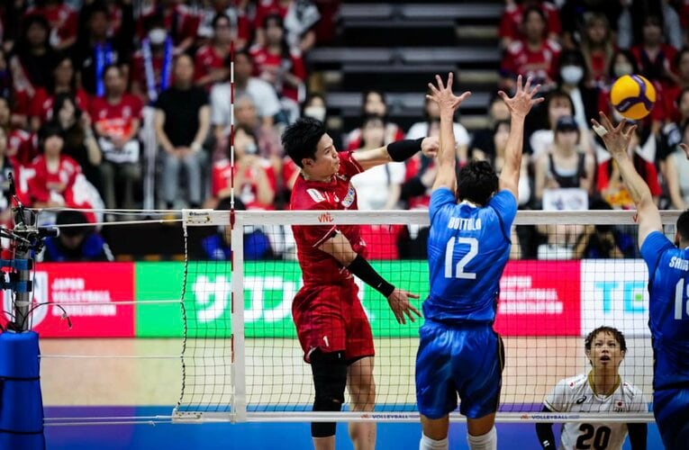 西田有志（VNLイタリア戦）©Volleyball World