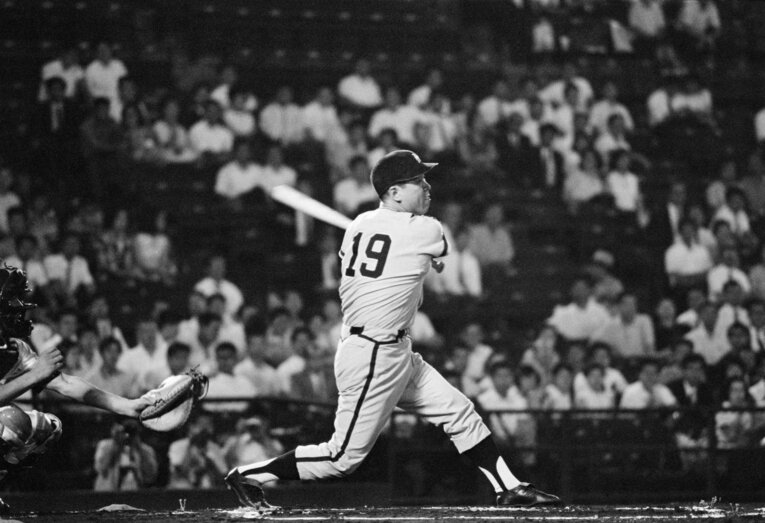 1965年の三冠王・野村克也　©JIJI PRESS