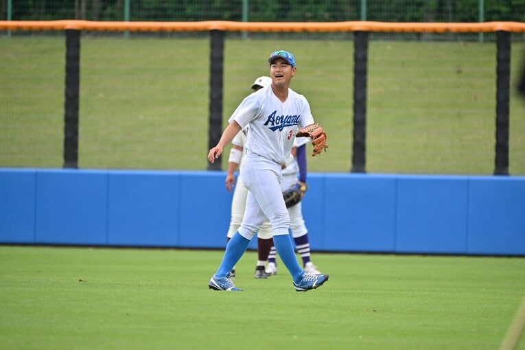 昨年６月の侍ジャパン大学代表合宿で　青学大の西川史礁　©︎Hideki Sugiyama