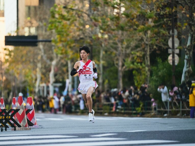 1区で区間賞を獲得した中央大・吉居駿恭　©Yuki Suenaga