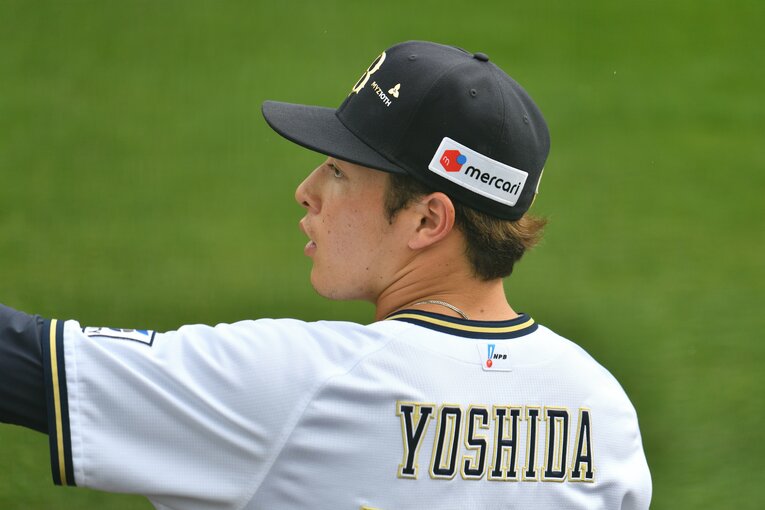 オリックスキャンプで奮闘する吉田輝星　©Hideki Sugiyama