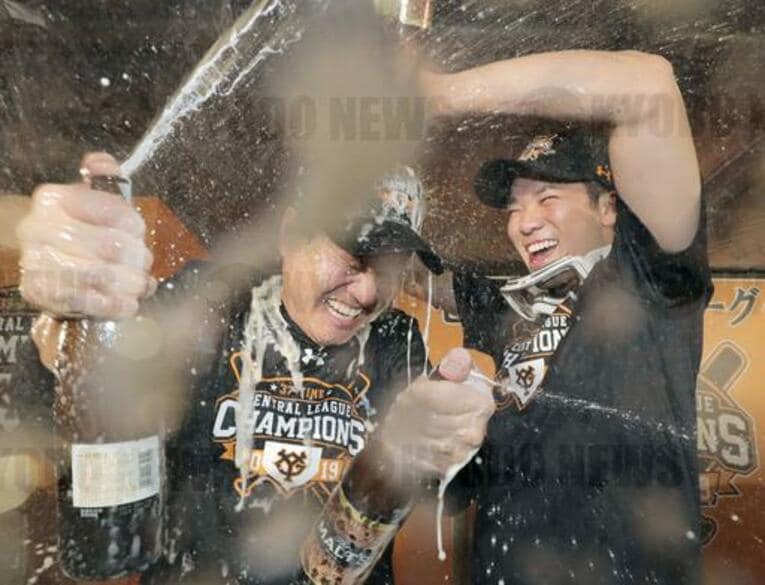 2019年ビールかけ　©Kyodo News