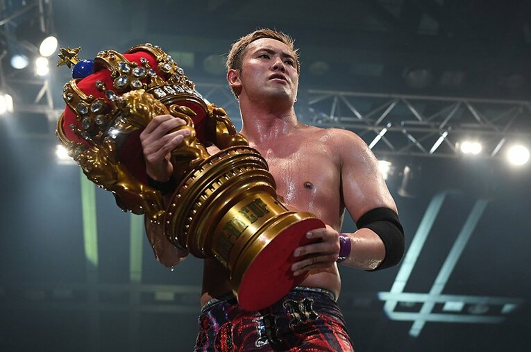 SANADAとの決勝戦に勝利して2019年のニュージャパンカップを制したのはオカダ・カズチカだったが、今年は果たして……。 ／ photograph by Essei Hara