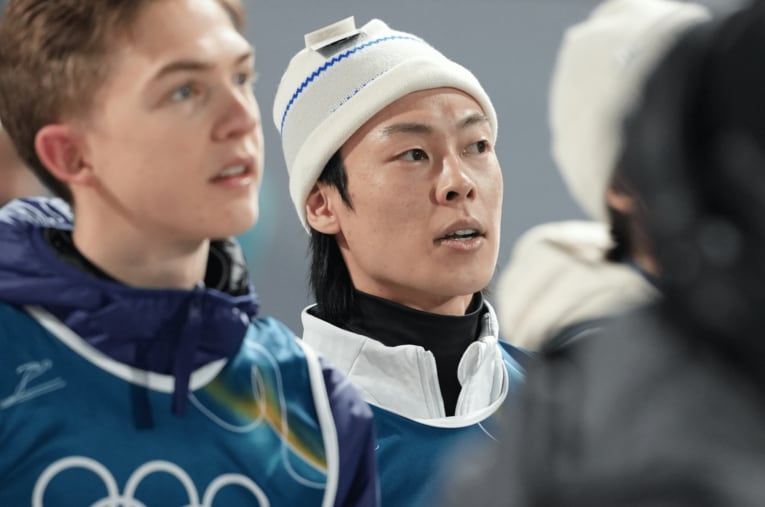 男子ノーマルヒルで五輪連覇を目指した小林陵侑　©Tsutomu Kishimoto／JMPA