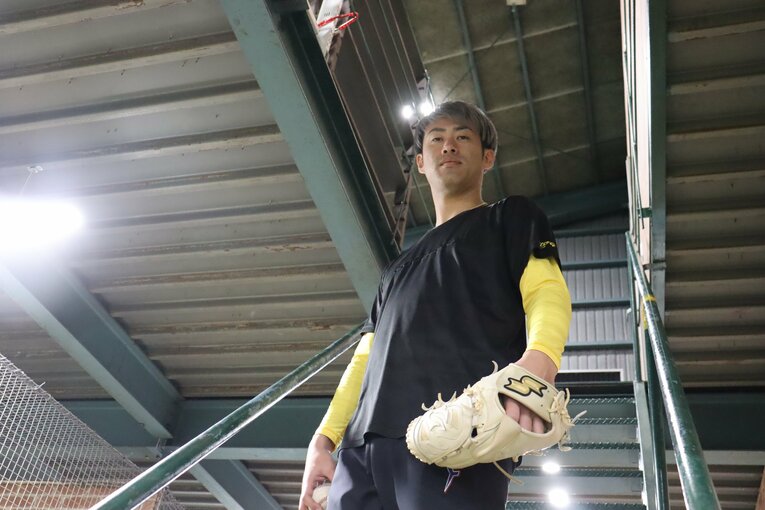 独立L「千葉県民球団」で兼任コーチを務める秋吉亮　©Genki Taguchi