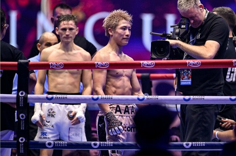 アラン・ピカソの挑戦を判定ながら3-0で圧倒的勝利を収めたものの試合後の表情は冴えなかった井上尚弥 ／ photograph by Hiroaki Finito Yamaguchi