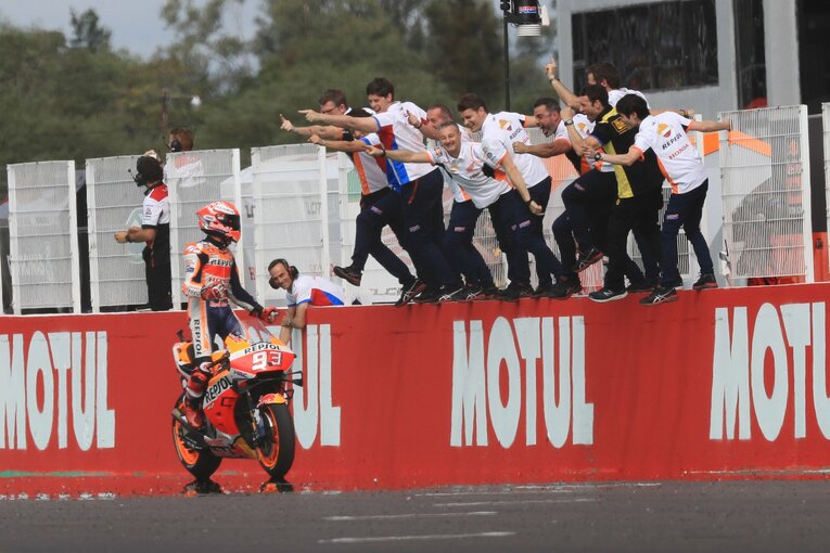 2019年の第2戦アルゼンチンGPで、このシーズンの初勝利を挙げたマルケス　©Satoshi Endo