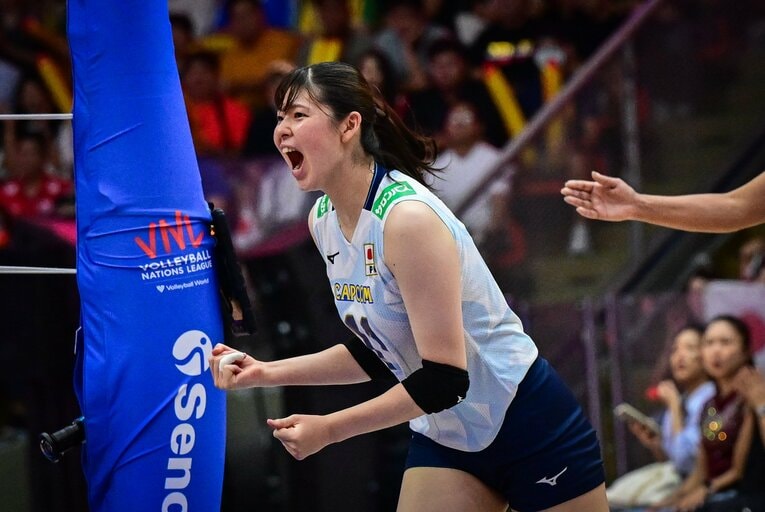 山田二千華（VNLファイナル決勝・イタリア戦）　©︎Volleyball World