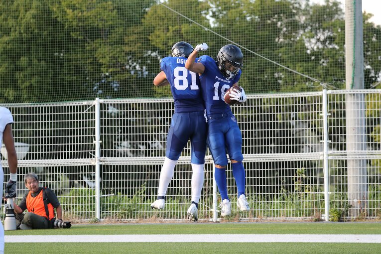 主力としてタッチダウンを量産するエース格の選手に成長した／チーム提供