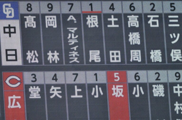 大差のついた試合での途中出場ながら「4番ピッチャー根尾」が現実のものとなった ／ photograph by Kyodo News