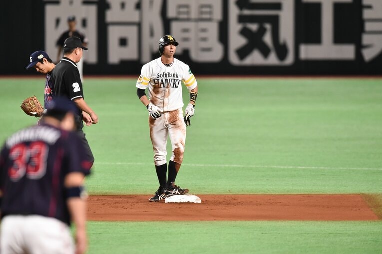 ソフトバンク時代の福田秀平（2015年）©︎Nanae Suzuki